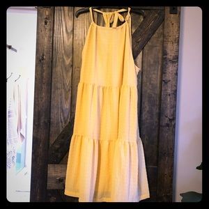Yellow tiered dress
